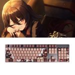 Genshin Impact Keycaps Game Character Hutao Keyboard Decoration Fans Otaku game player Cosplay Props Gifts - Anime Keyboard