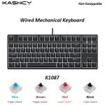 KASHCY K1087 Cyan Totoro Wired Mechanical Gaming Keyboard Swappable Switch with 87 Keys PBT Dye Sublimation 3 - Anime Keyboard