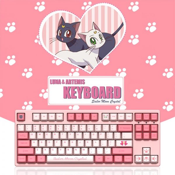 Original Akko Sailor Moon Wired Mechanical Gaming Keyboard 87 108keys Pbt Computer Gaming Keyboard Type c 1 - Anime Keyboard